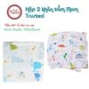 Hộp 2 khăn đa năng sợi tre  Mom Trusted 110 x 120 cm