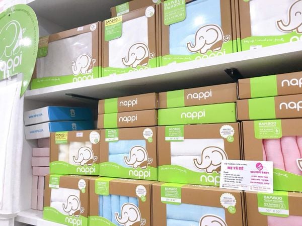 Khăn sữa sợi tre Nappi (hộp 6 cái)