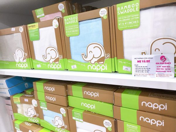 Khăn sữa sợi tre Nappi (hộp 6 cái)