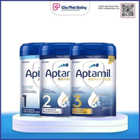 Sữa Aptamil Anh Mẫu Mới số 1,2,3 - Cho Bé Phát Triển Khỏe Mạnh