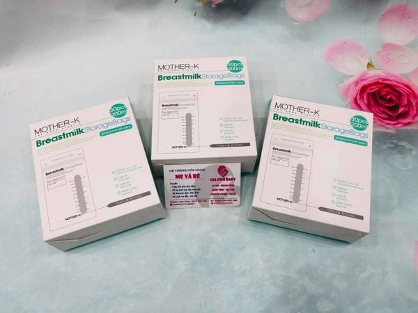 Túi trữ sữa cảm biến nhiệt Mother-K (200ml)