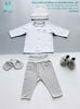 Bộ quần áo cài thẳng sơ sinh little love