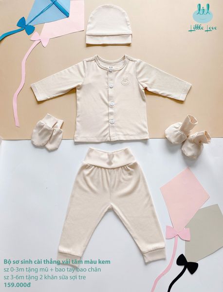 Bộ quần áo cài thẳng sơ sinh little love