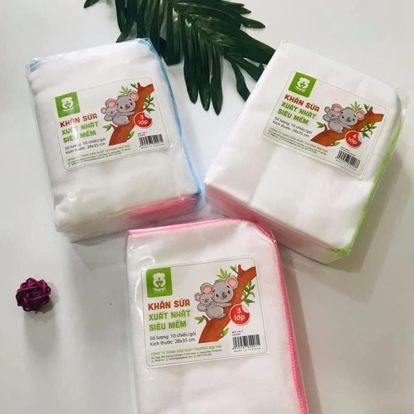 Khăn sữa Mipbi cotton ( gói 10c)