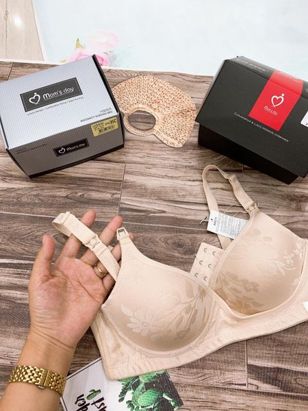 Áo lót bầu và cho con ti hoa văn nổi ( MB11004) - Màu Da