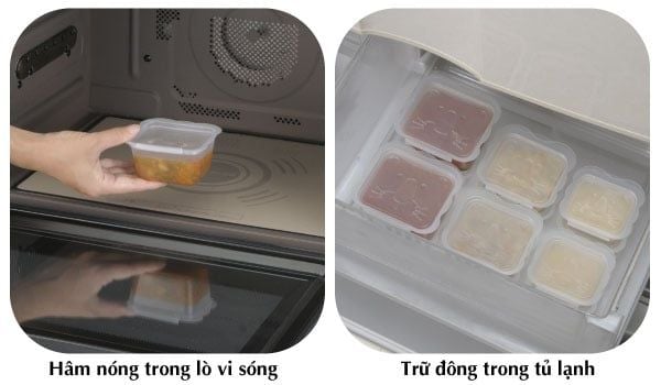 Bộ chia thức ăn dặm cho bé Richell 50ml/100ml/150ml