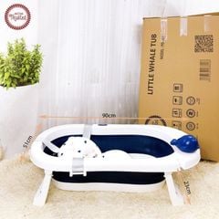 Chậu tắm gấp gọn Mom Trusted kèm phao size đại chính hãng