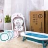 Chậu tắm gấp gọn Mom Trusted kèm phao báo nhiệt độ nước