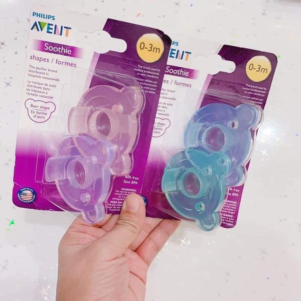 Ti giả chống vẩu Avent Hình gấu 0-3M