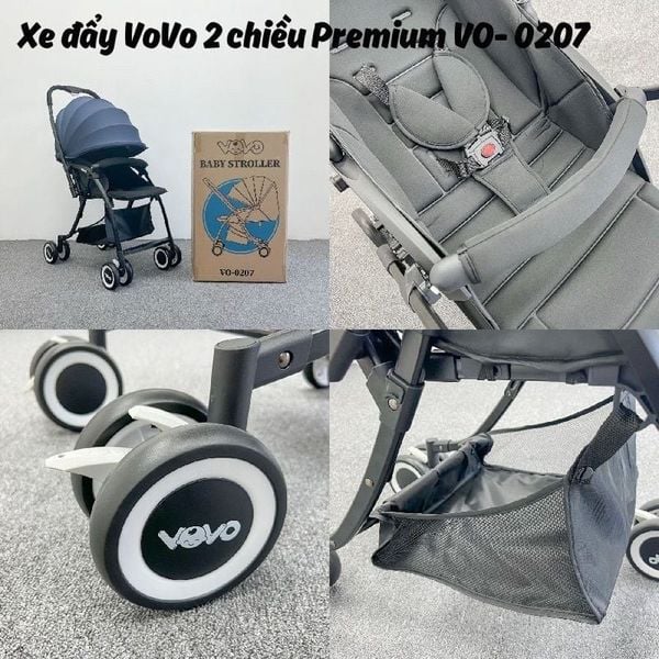 Xe Đẩy Vovo 2 Chiều Premium VO-0207 - Đủ màu