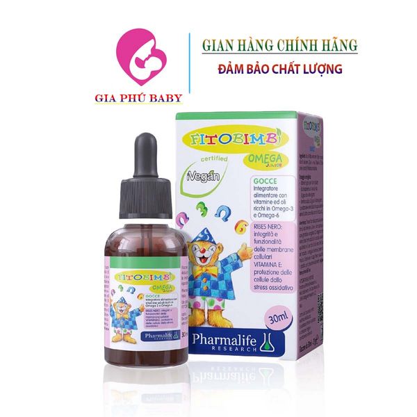 Fittobimbi Omega - Omega Junior Gocce - phát triển não bộ cho trẻ - Nhập khẩu chính hãng từ Ý(Siro omega Fitobimbi 30ml)