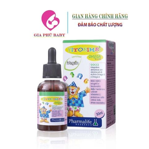 Fittobimbi Omega - Omega Junior Gocce - phát triển não bộ cho trẻ - Nhập khẩu chính hãng từ Ý(Siro omega Fitobimbi 30ml)