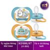Ti Ngâm Thông khí Avent Ultra Air Animals đầu dẹt chính hãng ( size 0-6m và 6-18m ) ( lẻ 1 núm )