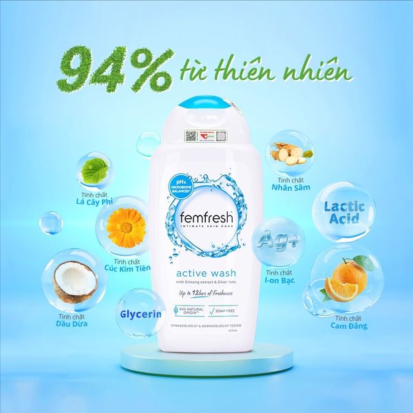 Dung Dịch Vệ Sinh Phụ Nữ/ Xịt Khử Mùi Femfresh Daily Intimate Wash 250ml/ Chai - Nhập Khẩu Anh Quốc