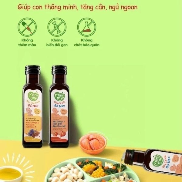 Dầu ăn dặm bổ não Mămmy bổ sung DHA, Omega 3