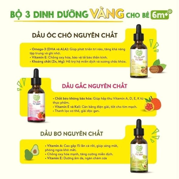 Set 3 chai dầu ăn dặm núng nính Mămmy
