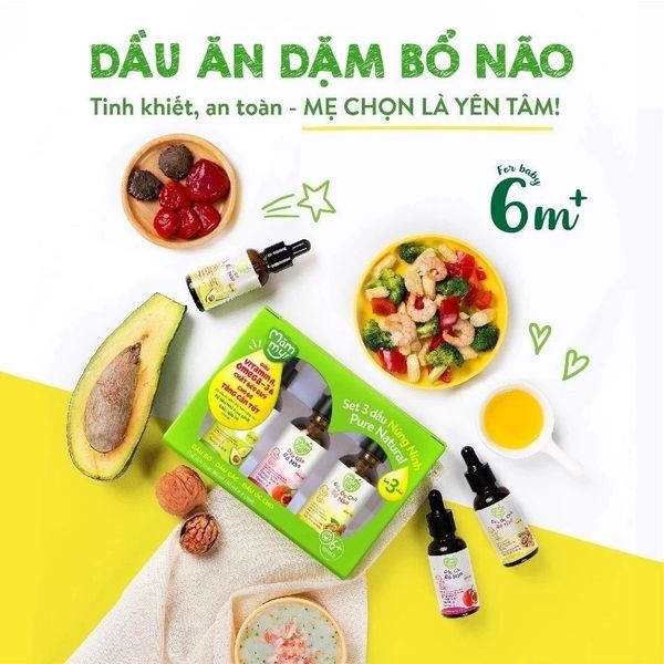 Set 3 chai dầu ăn dặm núng nính Mămmy
