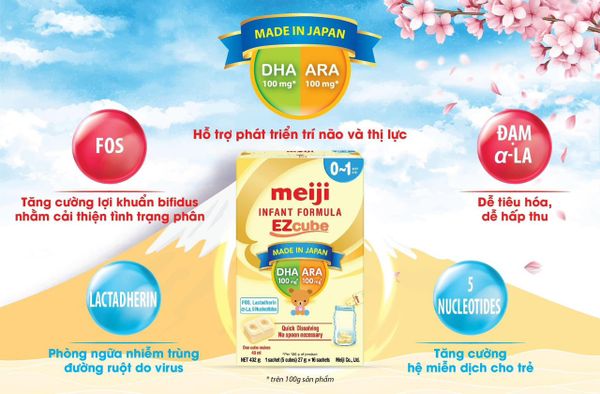 Sữa Meiji thanh số 0 (0-12thang)