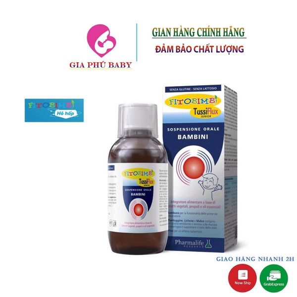 Siro Fitobimbi TussiFlux Junior Giảm Ho Có Đờm,Đau Họng,Cảm Cúm.Tăng Cường Hô Hấp Cho Bé