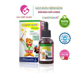 Vitamin FITOBIMBI D3 + K2 Dạng Nhỏ Giọt Dễ Dùng, Giúp Bé Tăng Chiều Cao, Xương Chắc Khỏe Chai 30ml