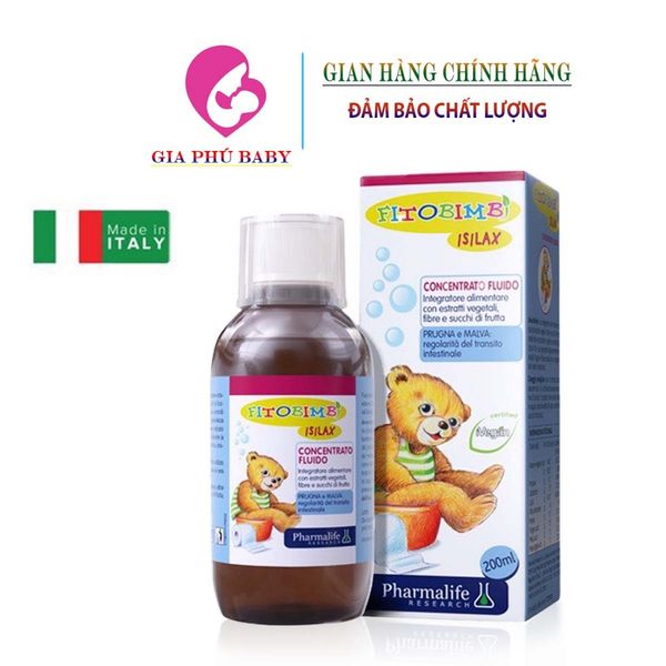 Fitobimbi Isilax Giảm táo bón Cải thiện tiêu hóa kém khó tiêu cho bé Bổ sung chất xơ Ổn định đường ruột Chai 200ml