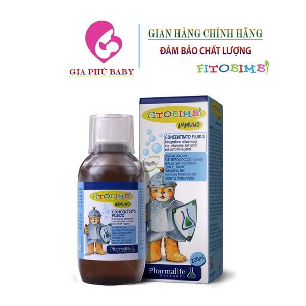 Siro tăng cường đề kháng FITOBIMBI IMMUNO lọ 200ml