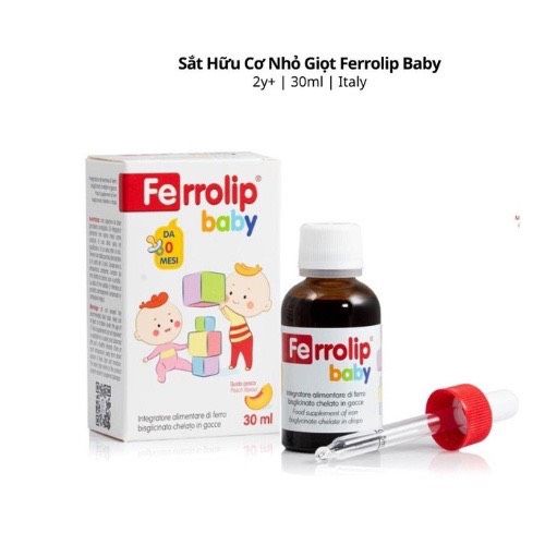 Sắt Siro Ferrolip Baby Vị Đào Thơm Ngon Cho Bé Lọ 30 ML