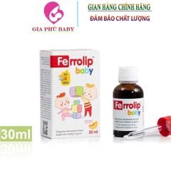 Sắt Siro Ferrolip Baby Vị Đào Thơm Ngon Cho Bé Lọ 30 ML