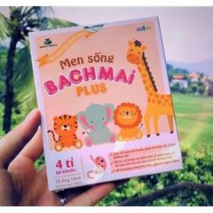 Men sống bạch mai plus chứa chất xơ và 4 tỷ lợi khuẩn bé hết táo bón,Rối loạn tiêu hóa,Biếng ăn-Men sống hữu cơ Bạch Mai