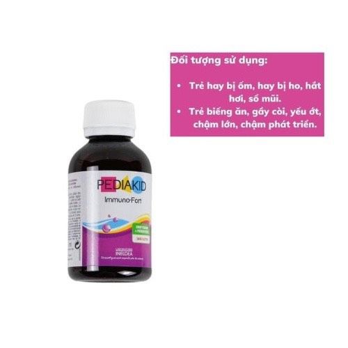 Siro Pediakid immuno Fort phát triển toàn diện cho bé - tăng đề kháng,chống còi xương, ăn ngon, bổ máu (Chai 125ml)