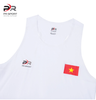 Áo Chạy Bộ PR SPORT màu trắng trơn có cờ