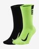 Tất Chạy Bộ NIKE Dri-Fit Socks Unisex Black/Neon Green