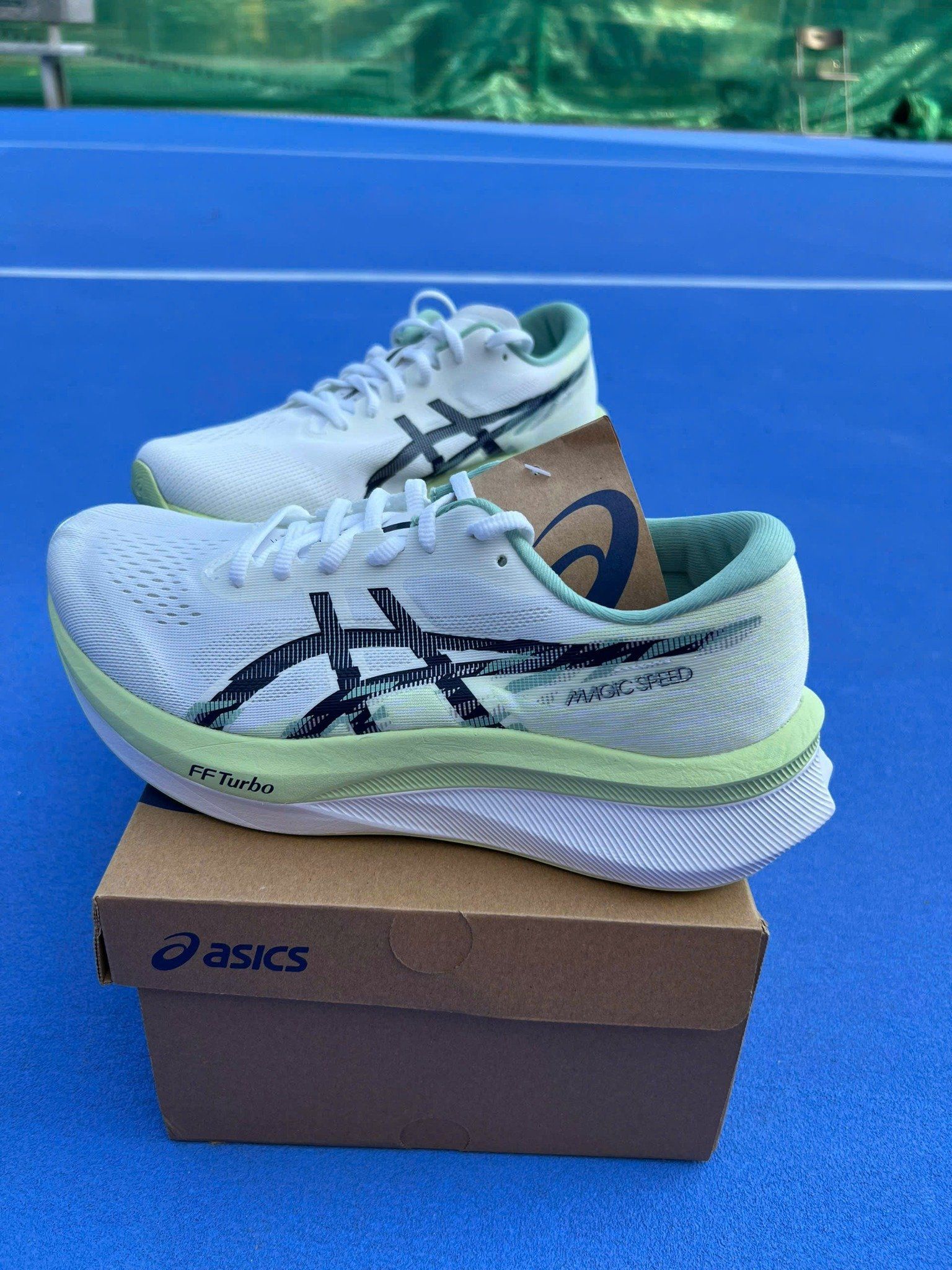 Giày Chạy Bộ ASICS MAGIC SPEED 4 màu xanh mint