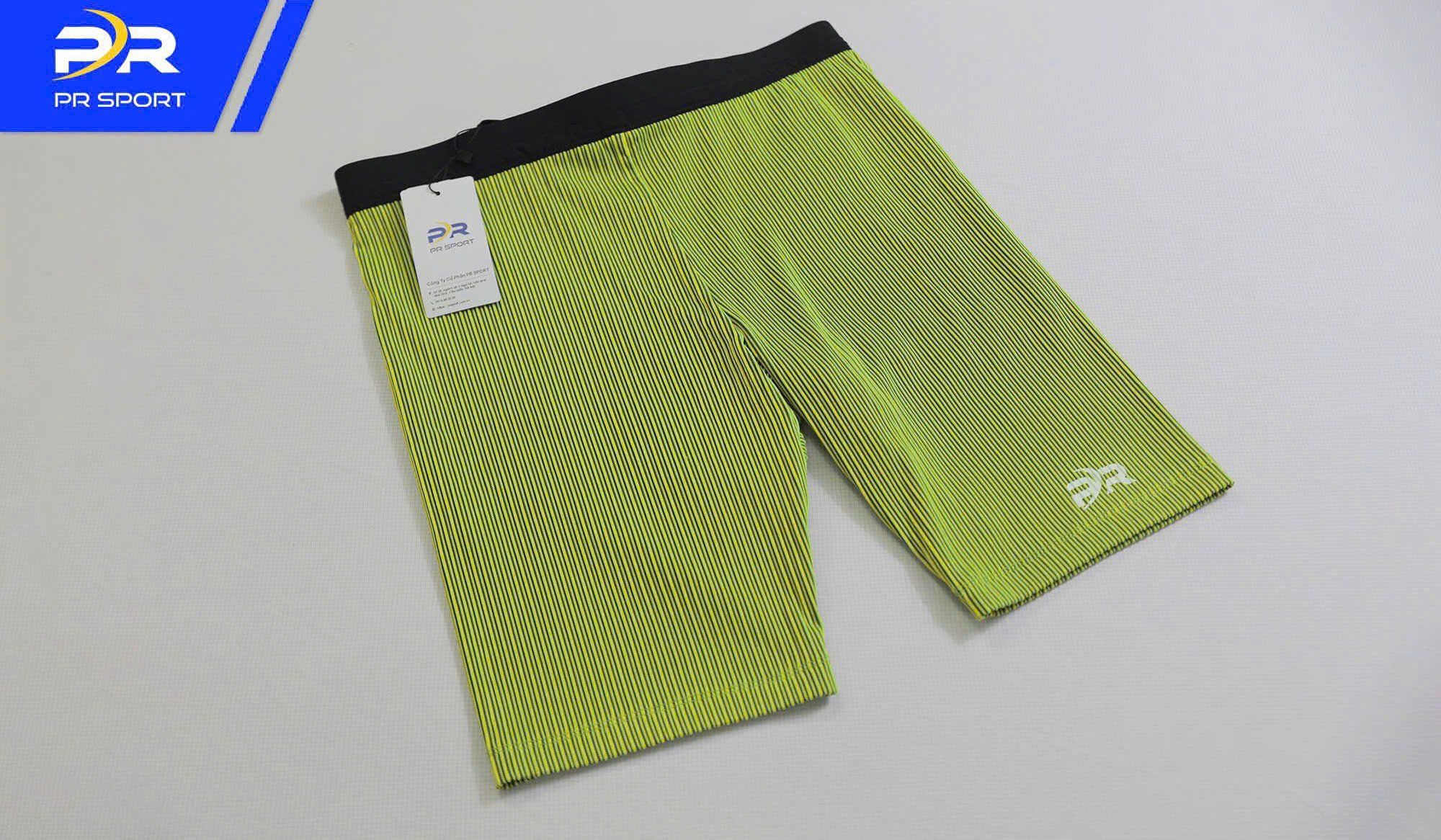 QUẦN BÓ CƠ chạy bộ PR SPORT màu xanh nõn