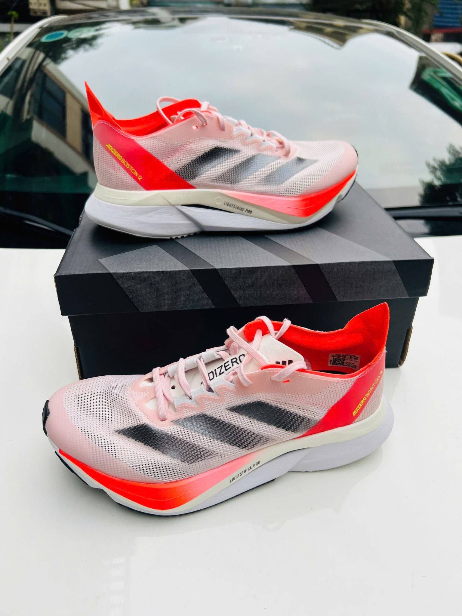 GIÀY CHẠY BỘ ADIDAS ADIZERO BOSTON 12 MÀU HỒNG - IF9218