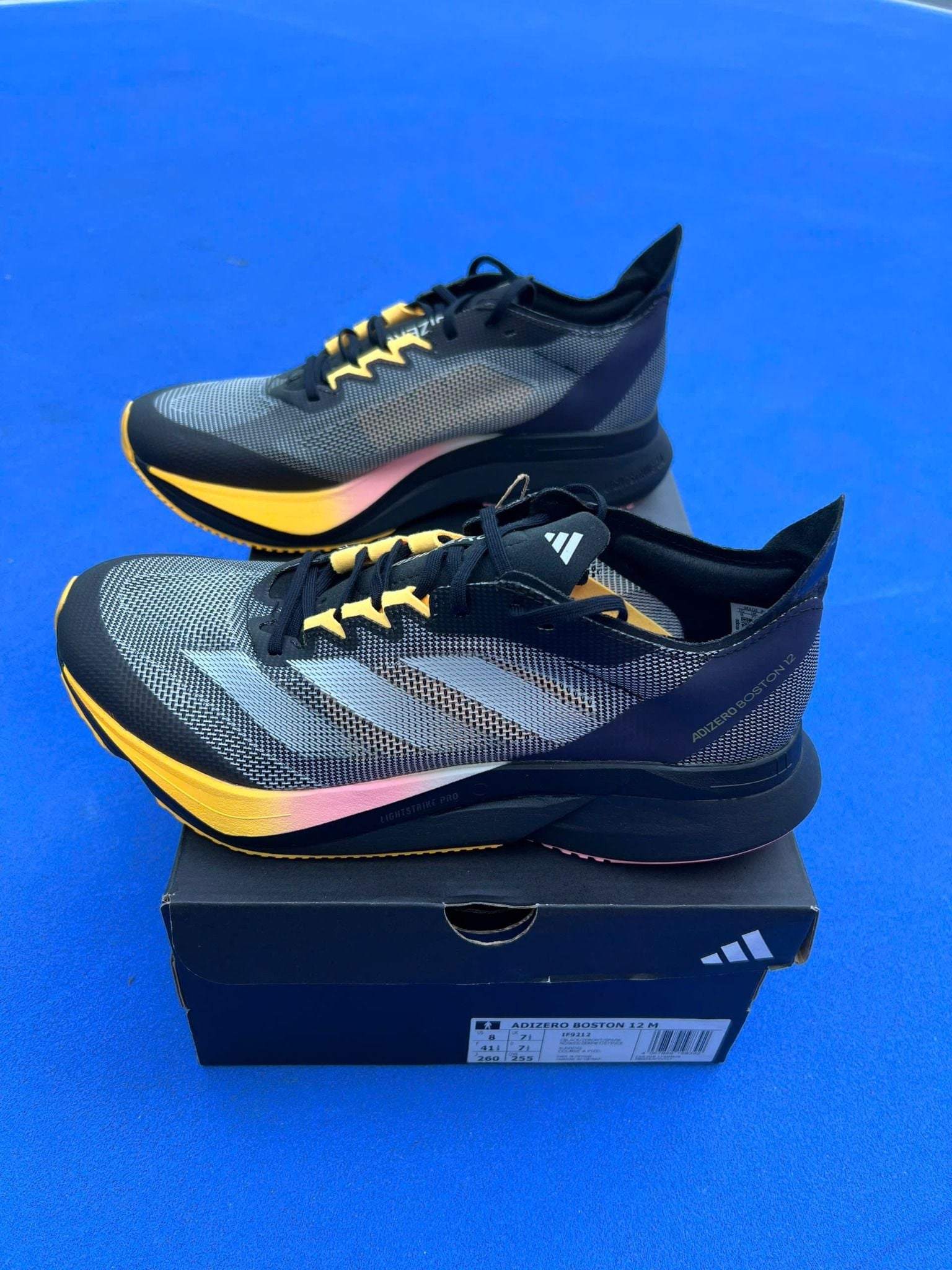 Giày adidas Adizero Boston 12 'Black Yellow Pink' IF9212