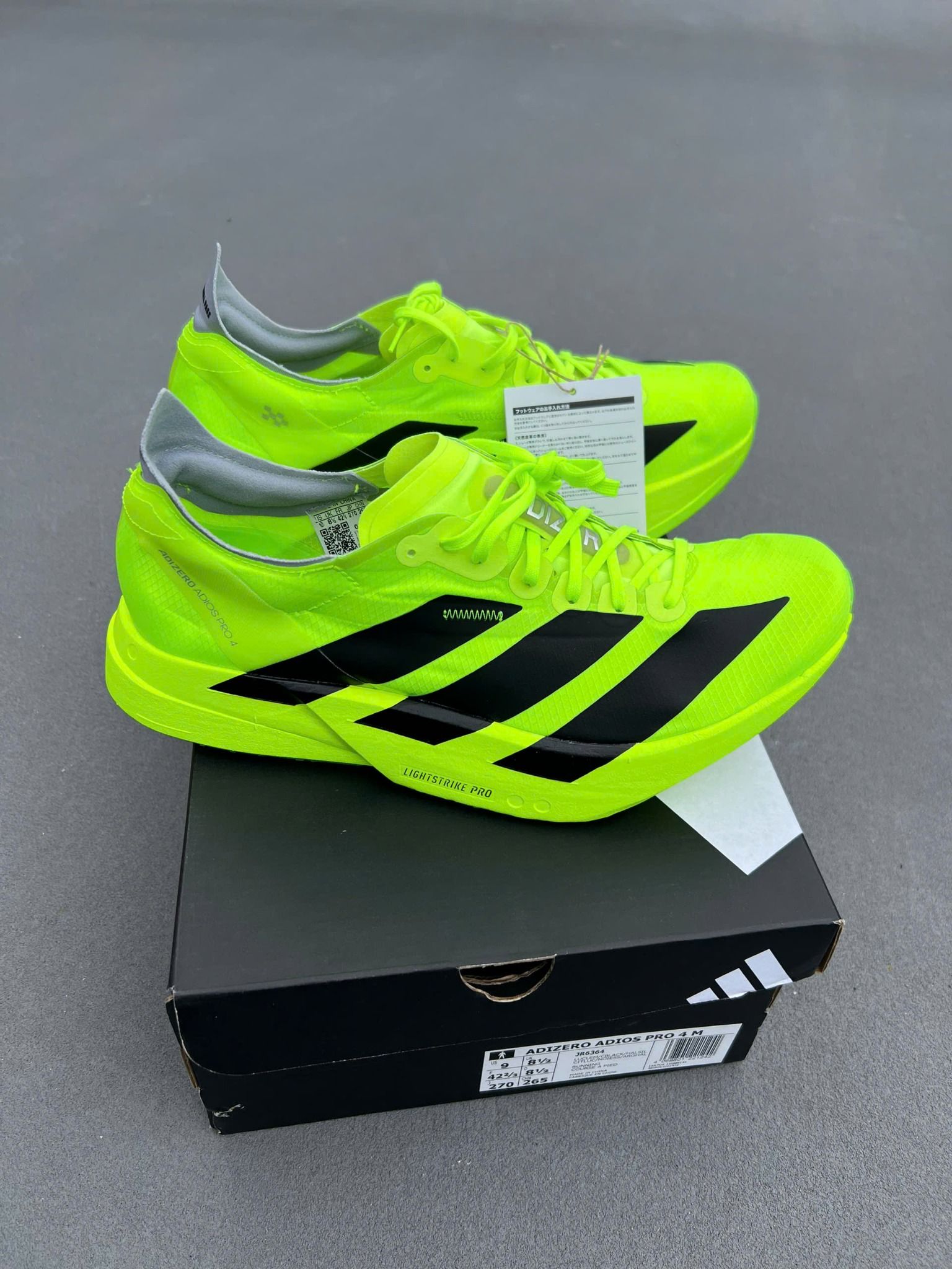 Giày Chạy Bộ Adizero Adios Pro 4 Xanh - JR6364