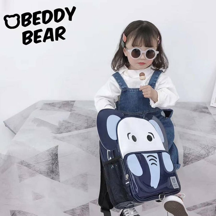  Balo Beddybear / Beddy Bear Happy Paradise dành cho bé trai, bé gái từ 2 tuổi - 5 tuổi / mẫu giáo, mầm non / chống thấm nước / họa tiết Voi Xanh BJX-LY-001 