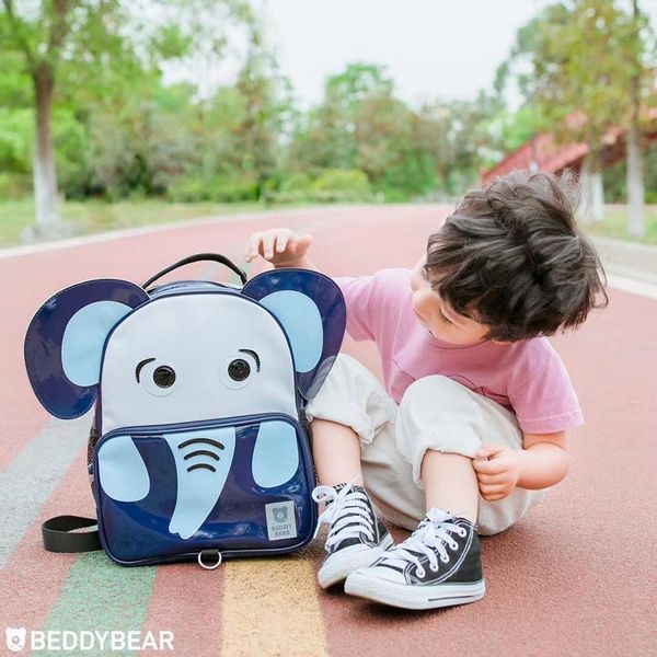  Balo Beddybear / Beddy Bear Happy Paradise dành cho bé trai, bé gái từ 2 tuổi - 5 tuổi / mẫu giáo, mầm non / chống thấm nước / họa tiết Voi Xanh BJX-LY-001 