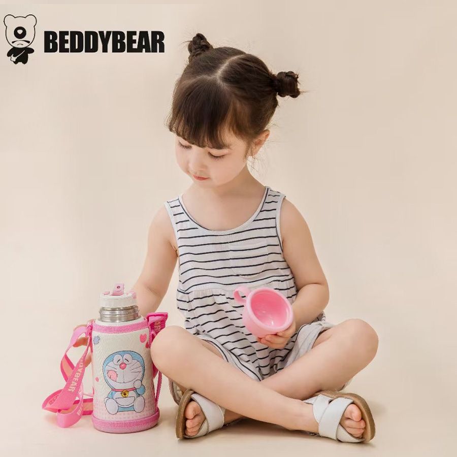  Bình giữ nhiệt trẻ em BEDDYBEAR - 3 Nắp thay thế - Doraemon Hồng - 630ml - RT104 - 630 - DORAEMON - Chính hãng Beddy Bear 