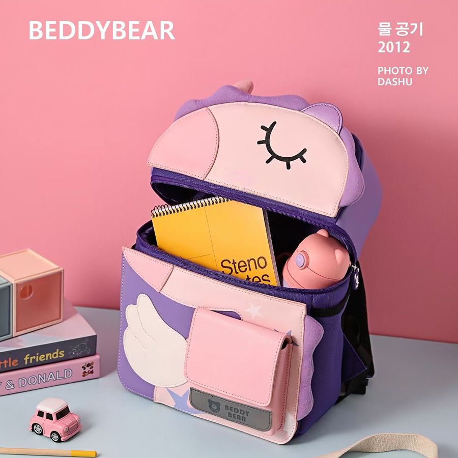  Balo BEDDYBEAR / BEDDY BEAR họa tiết Kỳ Lân / Unicorn Dành cho Bé gái Tiểu Học Từ 06 tuổi đến 12 tuổi / Thiết kế chống gù lưng / BJX-MQ-KYLAN 