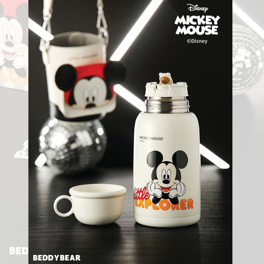  Bình giữ nhiệt trẻ em Beddybear - Chuột Micky - 3 Nắp thay thế - Phiên bản ĐẶC BIỆT - Dung tích 630ml - RT105-630-MICKY 