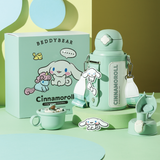  Bình giữ nhiệt Cho Bé Beddy bear - Dung tích 630ml - 3 Nắp thay thế - Phiên bản Chó Cinnamoroll - Thép Không gỉ 316 