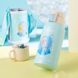  Ship 2h Bình giữ nhiệt Trẻ em Công chúa Elsa Beddy Bear dành cho bé Gái - dung tích 600 ml - 2 nắp thay thế - Chất liệu Thép không gỉ cao cấp SUS316 - Tặng kèm túi đeo 