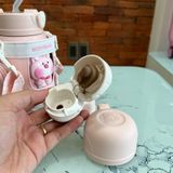  Bộ Bình giữ nhiệt cho Bé đi học 530ml Beddybear - 3 nắp sử dụng - Túi đeo da Pu cao cấp - Dây đeo điều chỉnh tăng giảm phù hợp chiều cao bé - Mã RT107 