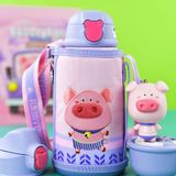  Bình giữ nhiệt Beddybear/ Beddy Bear hình con Heo cho bé trai, bé gái từ 2 tuổi-12 tuổi / mầm non / tiểu học, inox cao cấp 316 / dung tích 630ml / TẶNG kèm móc khoá / RT104-630-HEO 