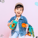  Bình giữ nhiệt trẻ em Beddybear - 3 Nắp thay thế - Hình con Chó - 630ml - Tặng kèm móc khóa - RT104-630-CHO. Chính hãng 