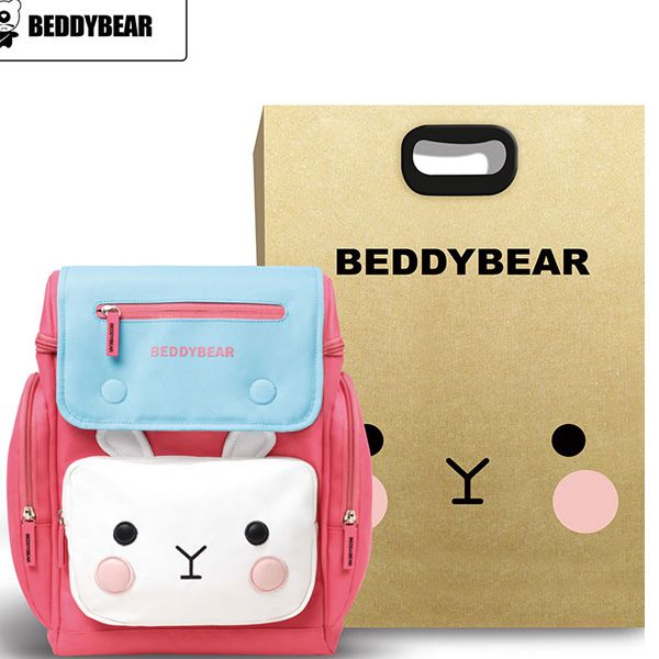  Balo BeddyBear / Beddy Bear Thỏ pipi màu Hồng cho bé gái tiểu học từ 6 tuổi - 12 tuổi, chống gù lưng cho bé, tặng kèm túi giấy  BJX-XS-001-HONG 