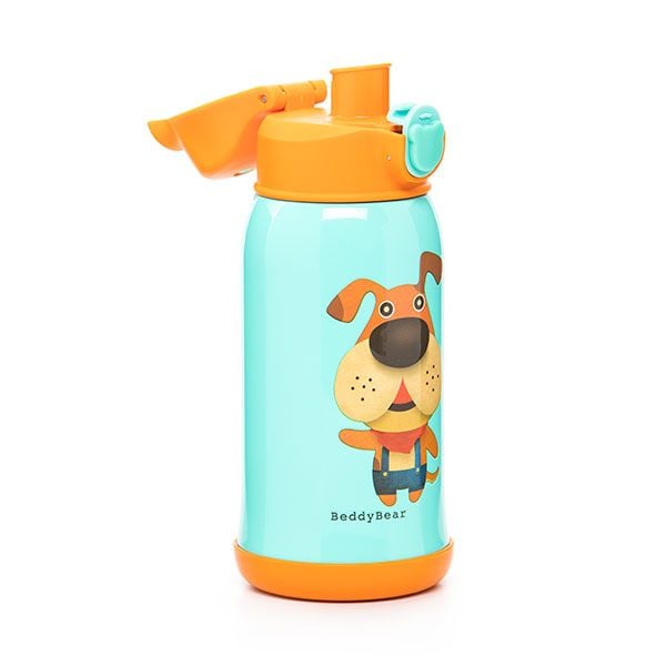  Bình giữ nhiệt trẻ em Beddybear - 3 Nắp thay thế - Hình con Chó - 630ml - Tặng kèm móc khóa - RT104-630-CHO. Chính hãng 