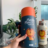  Bình giữ nhiệt trẻ em Beddybear/ Beddy Bear hình Sư Tử cho bé trai, bé gái từ 2 tuổi-12 tuổi / mầm non / tiểu học, inox cao cấp 316 / dung tích 600ml / 2 nắp thay thế / RT103-600-SUTU 